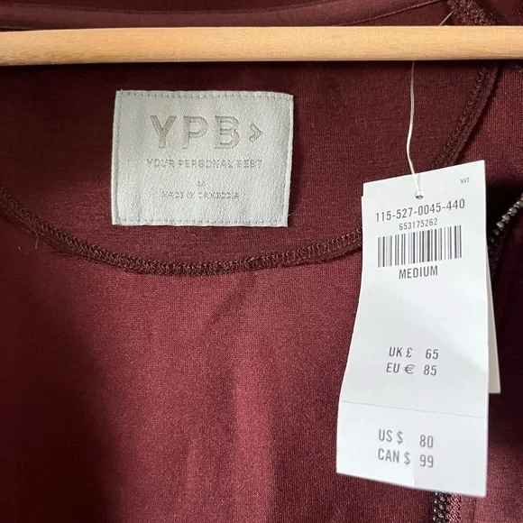 NWT- YPB Women's Maroon Bomber Jacket - Picture 4 of 5